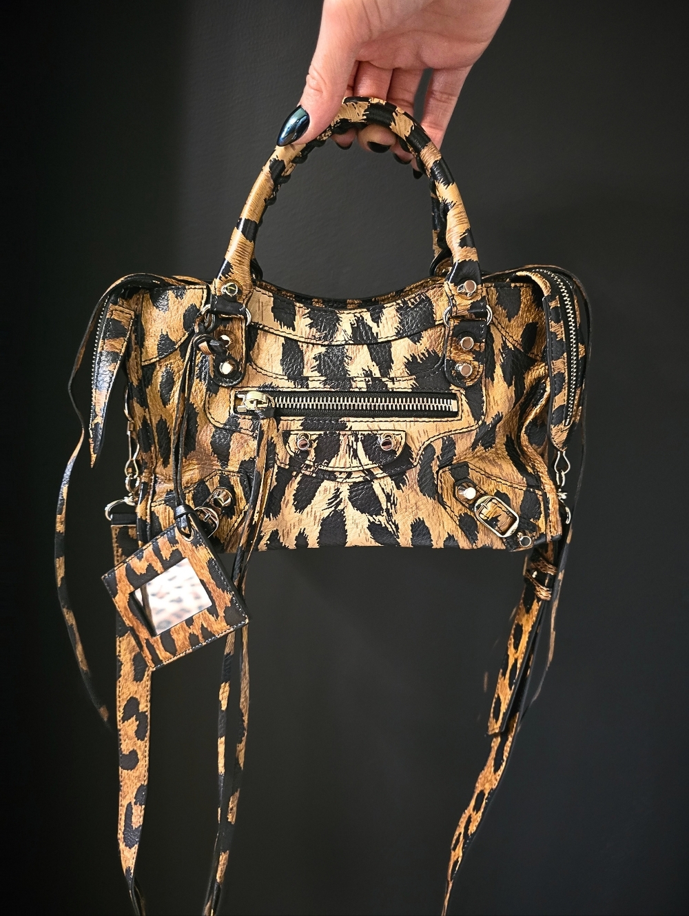 Balenciaga City Bag Mini Leopard Print Leather - Picture 13 of 14